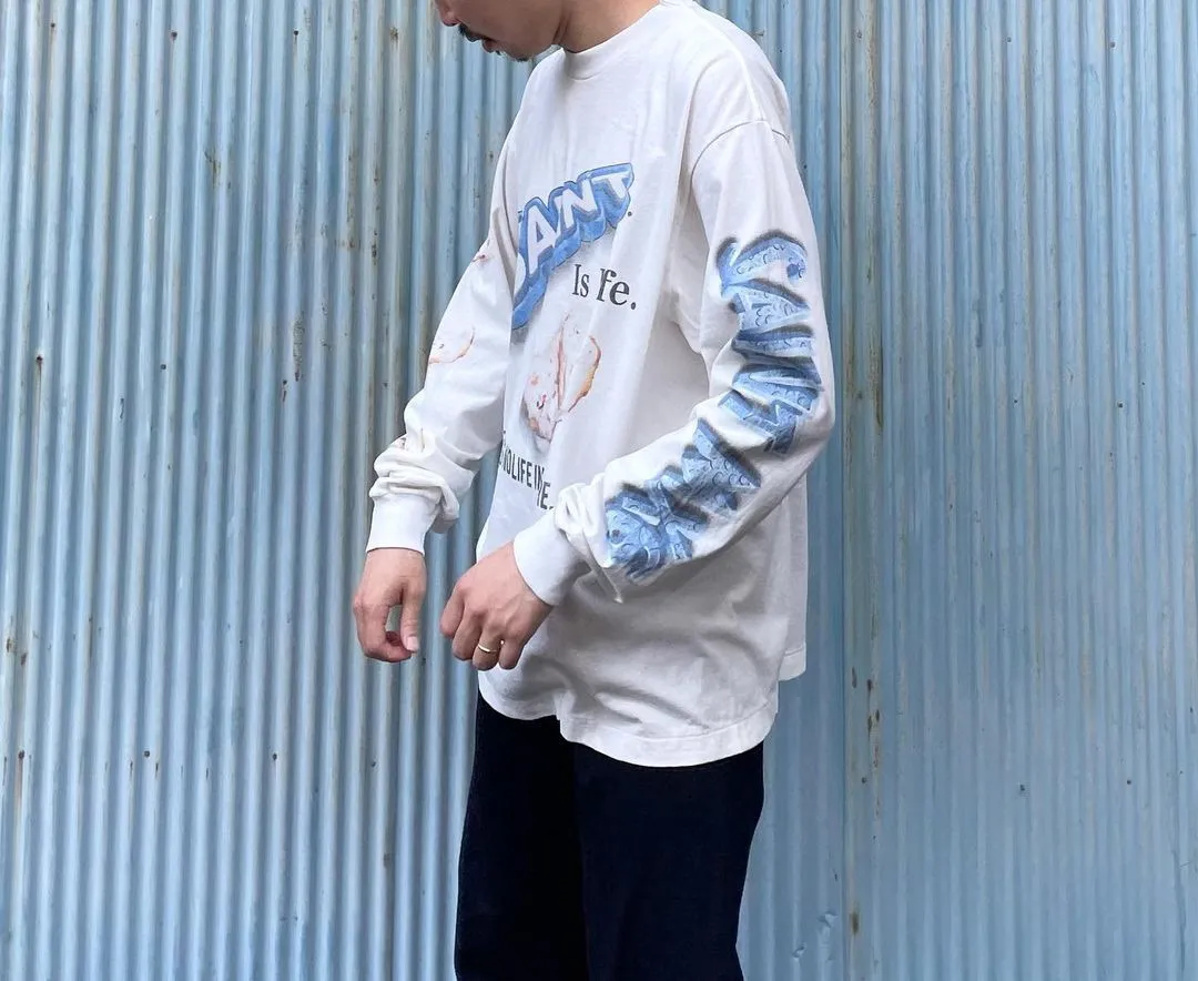 SAINT Mxxxxxx HEART COOKIES L/S TEE/WHT Love Oreo printed long sleeves Off-white S-XL Customized co-branded main mark/wash mark Correct version Ready-made garments washed and distressed VINTAGE feeling Top-notch printing technology Perfect restoration